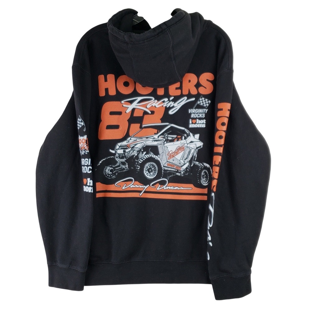 Danny Duncan Hooters Racing Hoodie Mens Large Black Virginity Rocks Streetwear